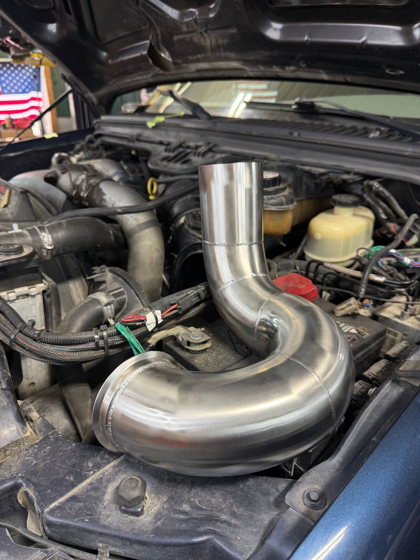 6.0 Powerstroke Hood stack 3.5 Inch