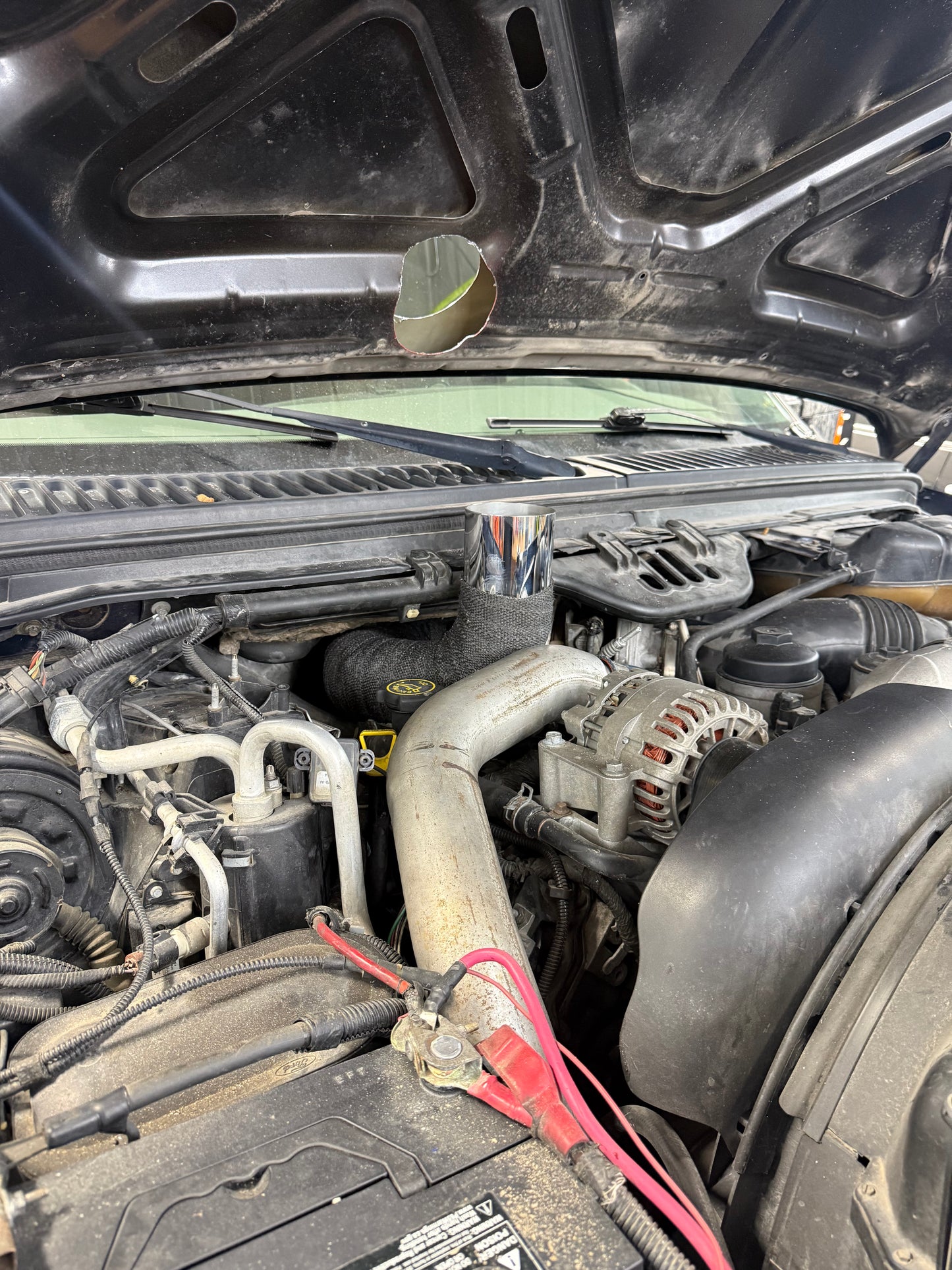 6.0 Powerstroke Hood stack 3.5 Inch
